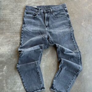 GAP Relaxed Taper with light distressing Grey Washed Straight-Leg Jeans